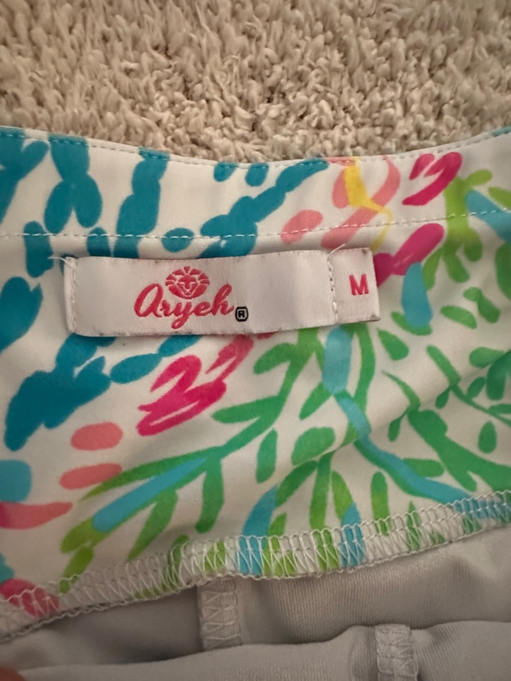 Aryeh Multicolor Coral Reef Print Skort. Medium, EUC - Picture 2 of 4